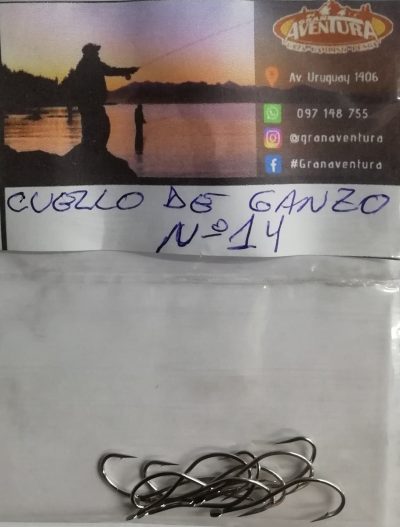Anzuelo Cuello De Ganzo Paleta Pesca Pejerrey N14 10 Uni. - Imagen 2