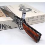 Navaja Escopeta Automatica C/linterna Sevillana Madera - Imagen 3