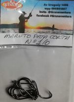 Anzuelo Negro Maruto Pata Corta N°1/0 Pesca Rio Costa - Imagen 2