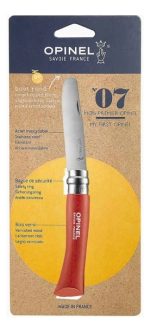 Navaja Opinel N.7 Acero Inoxidable Punta Redonda Roja - Imagen 2