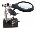 Lupa De Mesa Con Luz Led Y Soporte Soldador Mas Accesorios - Imagen 4