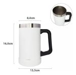 Vaso Jarra De Cerveza Comet Termica Manija 700ml Acero Inox - Imagen 11