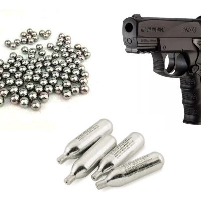 Pistola Co2 Gamo Gp-20 Combat 4.5 Mm Mas 300 Bbs Y 4 Co2
