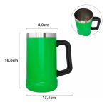 Vaso Jarra De Cerveza Comet Termica Manija 700ml Acero Inox - Imagen 7