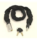 Tranca Con Llave Moto O Bici Cadena Forrada Extra Resistente - Imagen 4