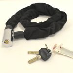 Tranca Con Llave Moto O Bici Cadena Forrada Extra Resistente - Imagen 3