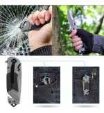 Navaja Tactica Militar Ful Metal Corta Cinturon Soga Cristal - Imagen 4