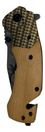 Navaja Tactica Deportiva Madera Ciervo Camping Sevillana - Imagen 2