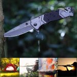 Navaja Tactica Militar Ful Metal Corta Cinturon Soga Cristal - Imagen 2