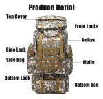 Mochila Táctica Militar 75 L Camo Pixelado Camping Mision - Imagen 4