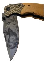 Navaja Tactica Deportiva Madera Ciervo Camping Sevillana - Imagen 5