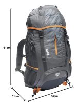 Mochila Bestway Pavillo Para Camping 60 L Viaje Trekking - Imagen 4