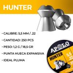 Chumbos Apolo Hunter Hollow 5,5 Microcalibrados 18 Grains - Imagen 4