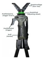 Baston Tripode Con Gatillo Profesional Para Tiro Regulable - Imagen 2