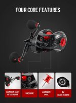 Reel Galleta Rotativo Pesca Ambas Manos Freno 10kg - Imagen 6