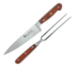 Set Cuchillo Y Trinche Para Asado Trento Español En Madera