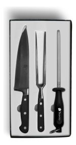 Set Cuchillo Trinche Y Chaira Para Asado Trento Español - Imagen 3