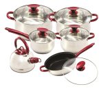 Juego De Batería 12 Piezas Cocina De Acero Inoxidable