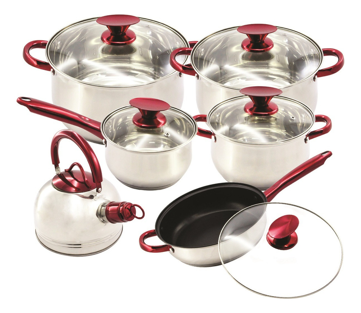 D_622714-MLU85625102632_062025-F.jpg Juego De Batería 12 Piezas Cocina De Acero Inoxidable - Imagen 1