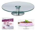 Plato Giratorio De Vidrio Para Tortas Con Pie Alto