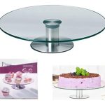 Plato Giratorio De Vidrio Para Tortas Con Pie Alto
