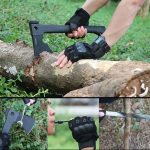 Hacha Táctica Con Cuchillo Sierra Pedernal Para Camping - Imagen 7