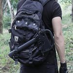 Hacha Táctica Con Cuchillo Sierra Pedernal Para Camping - Imagen 5