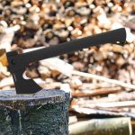 Hacha Táctica Con Cuchillo Sierra Pedernal Para Camping - Imagen 6