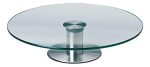 Plato Giratorio De Vidrio Para Tortas Con Pie Alto - Imagen 2