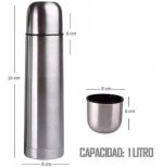 Termo Bala 1 Litro Acero Inoxidable Doble Capa Termica - Imagen 7