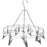 Tender En Acero Con 15 Pinzas O Broches Metálicos