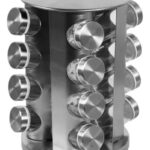 Especiero Giratorio 16 Frascos, En Acero Inoxidable