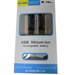 Pila recargable USB X 2
