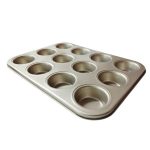 Molde para Muffins x12 Dorado