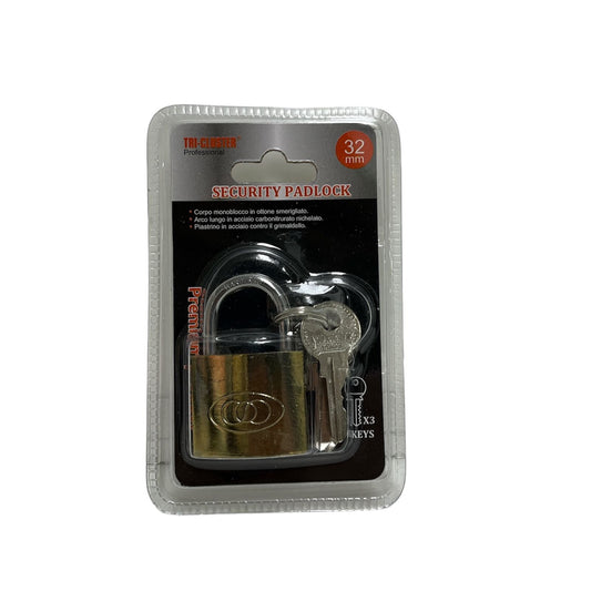 9a9204cb-2422-4af2-a612-f763b20d2457.jpg Candado Dorado en Blíster 32mm Eco - Imagen 1