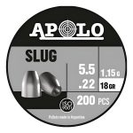 Chumbos Apolo Slug 5.5mm X200 Uni Precisión Y Potencia 18g