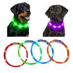 Collar Luminoso para Perro (med) LED Recargable Ajustable 17 cm