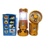 Farol Mod: GSH-9299 con Ventilador Panel Solar y Entrada USB