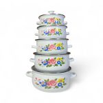 Set de bowls 14/16/18/20/22 cm simil esmaltado