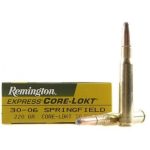 REMINGTON - BALA - CAL.30-06 SPRG 220 grains CORE LOKT SP (CAJA U$S 106.85)