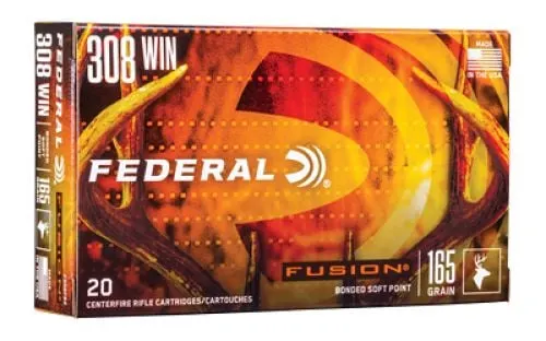 15749_3 Federal Fusion .308 Winchester 175gr Precision Hunting Ammunition - 20-Round Box - Imagen 1
