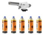 Soplete/pistola Flambeador, Llamas Todo-uso, + 5 Gas Butanos