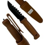 Cuchillo Con Vaina De Plástico Marrón Mod: Mf061