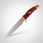 Cuchillo Caza Muela Ranger14r 14.5cm Acero Inox Mango Madera Café - Imagen 2