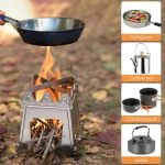 Estufa De Leña Acero Inoxidable Portátil Y Plegable Camping - Imagen 4