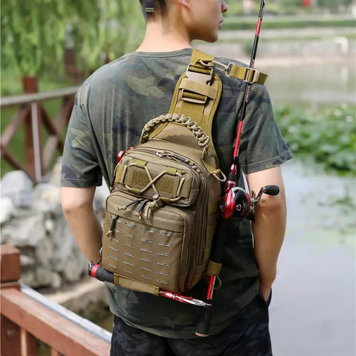 D_786896-MLU100245879953_122025-F.jpg Mochila Bandolera De Pesca O Bolso Táctico Camping Multiusos - Imagen 1