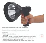 Foco De Mano Reflector Cree Led T6 25w Recargable Color De La Linterna Negro Color De La Luz Blanco - Imagen 5