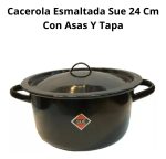 Cacerola Sue 24 Dos Asas Con Tapa Esmaltada Olla - Imagen 3