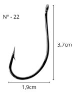 Anzuelos Marine Sports Super Maruseigo N°22 Negro X25 Piezas Pesca - Imagen 4