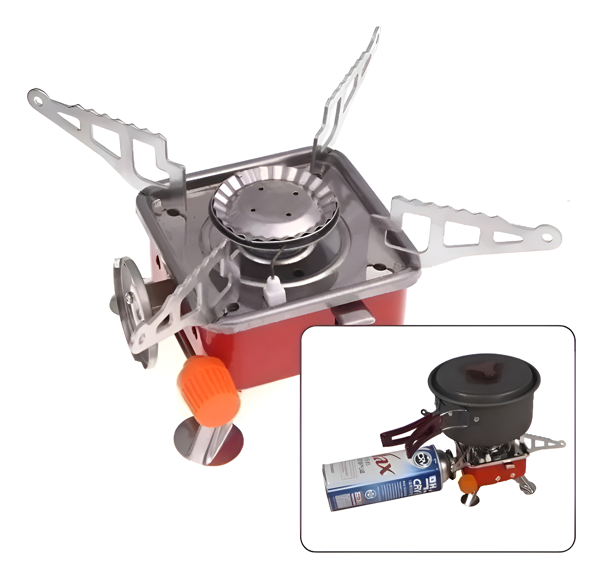 D_917420-MLA99476075088_112025-F.jpg Cocinilla Anafe Portatil Compacta Para Camping Trekking Rojo - Imagen 1